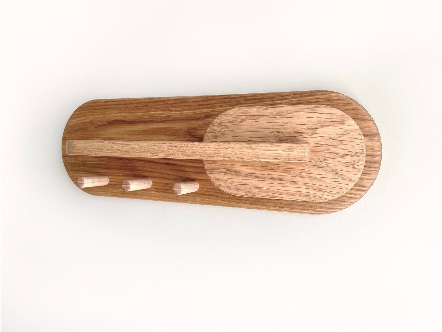 White Oak Entryway Organizer