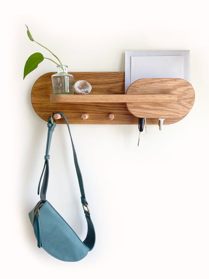 White Oak Entryway Organizer