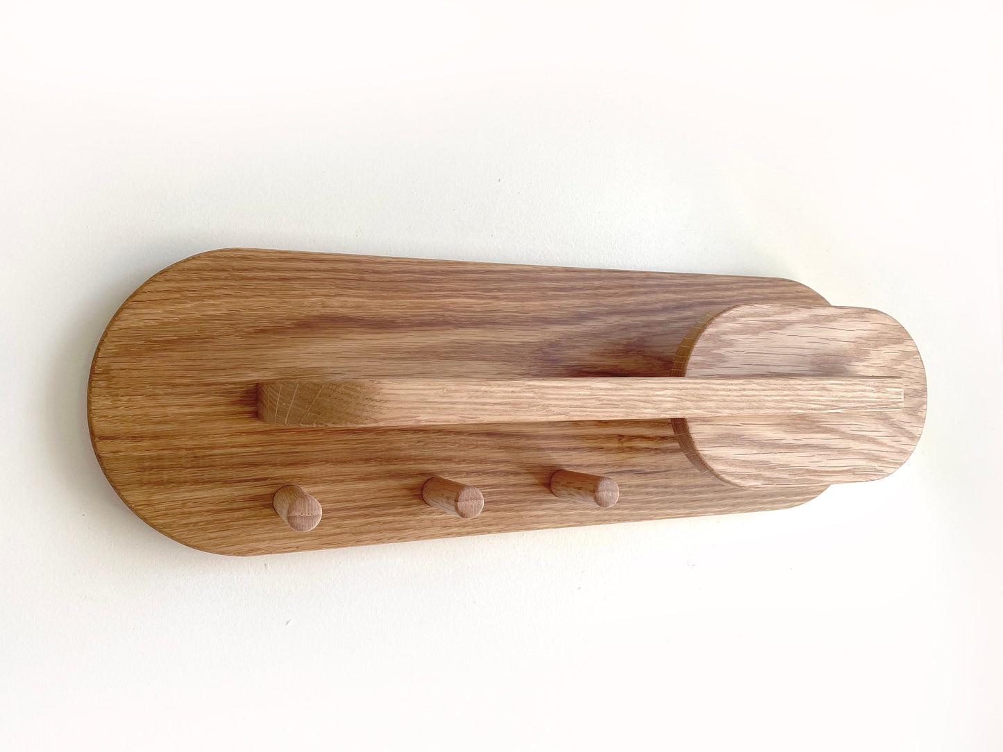 White Oak Entryway Organizer