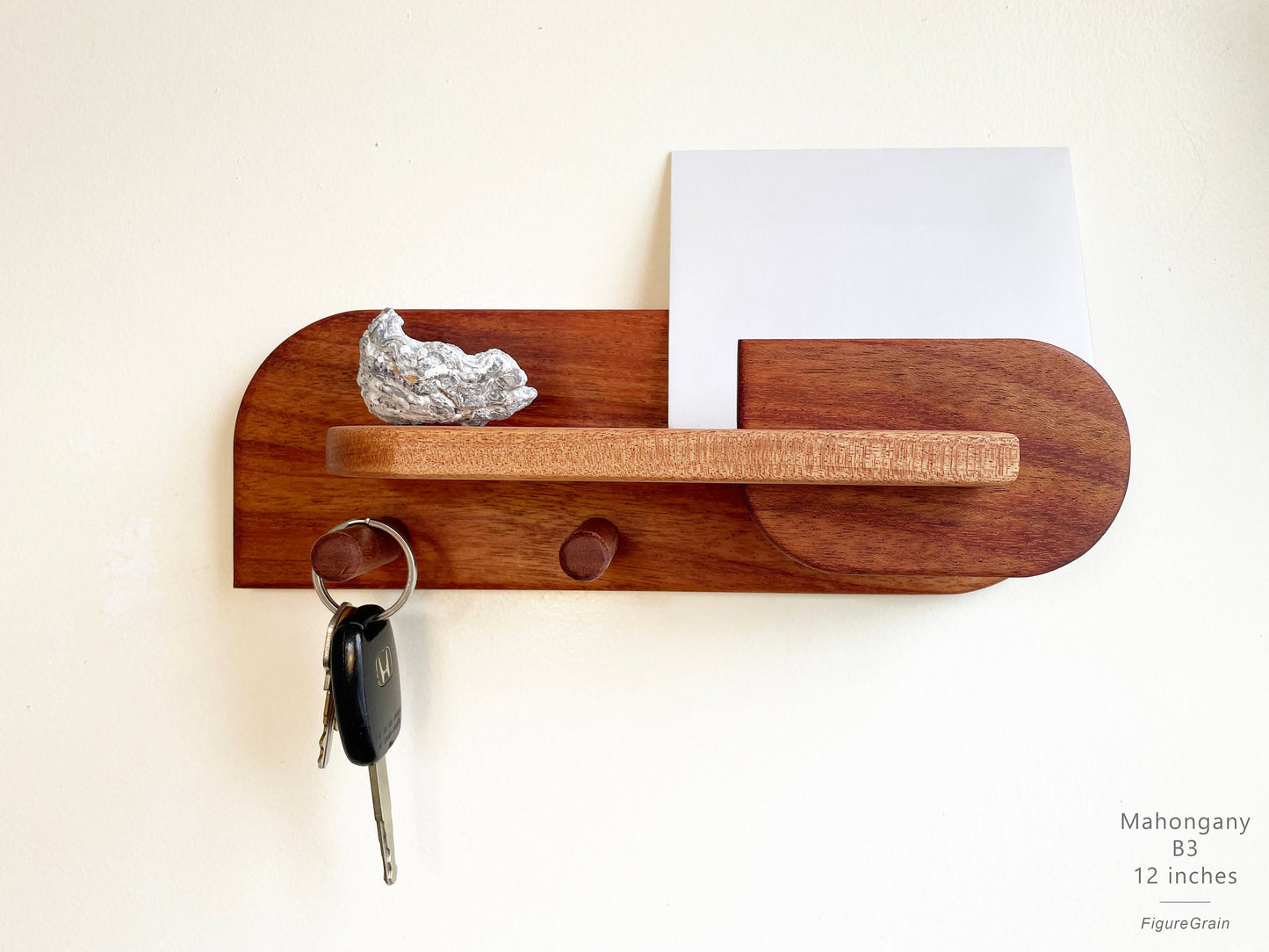 Small Hardwood Entryway Organizer