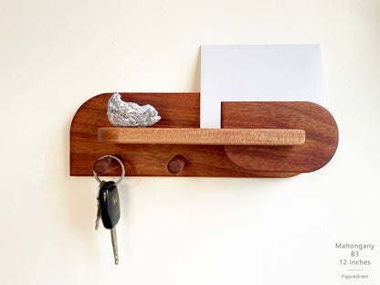 Small Hardwood Entryway Organizer