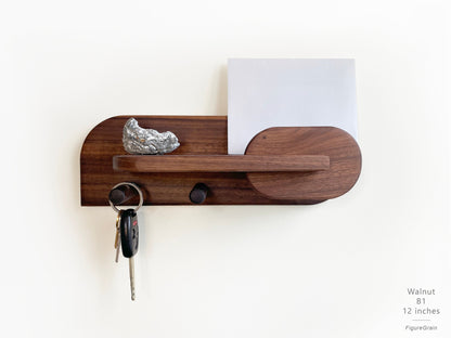 Small Hardwood Entryway Organizer