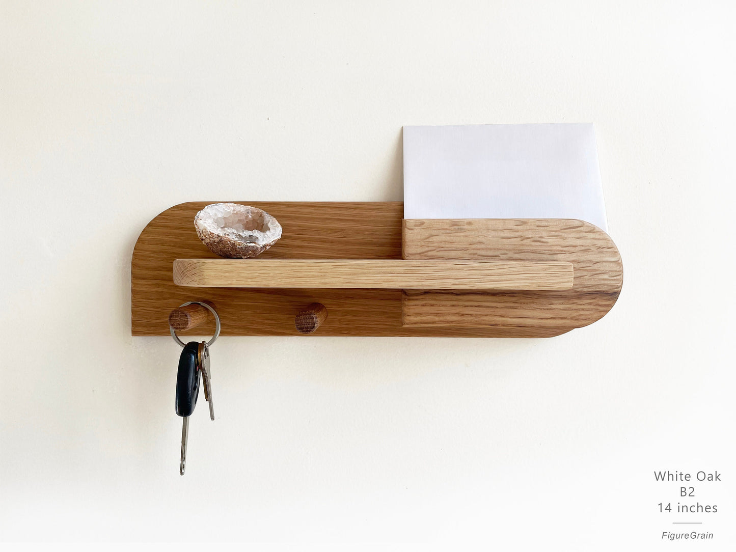 Small Hardwood Entryway Organizer