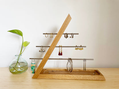 Hardwood Jewelry Organizer stand