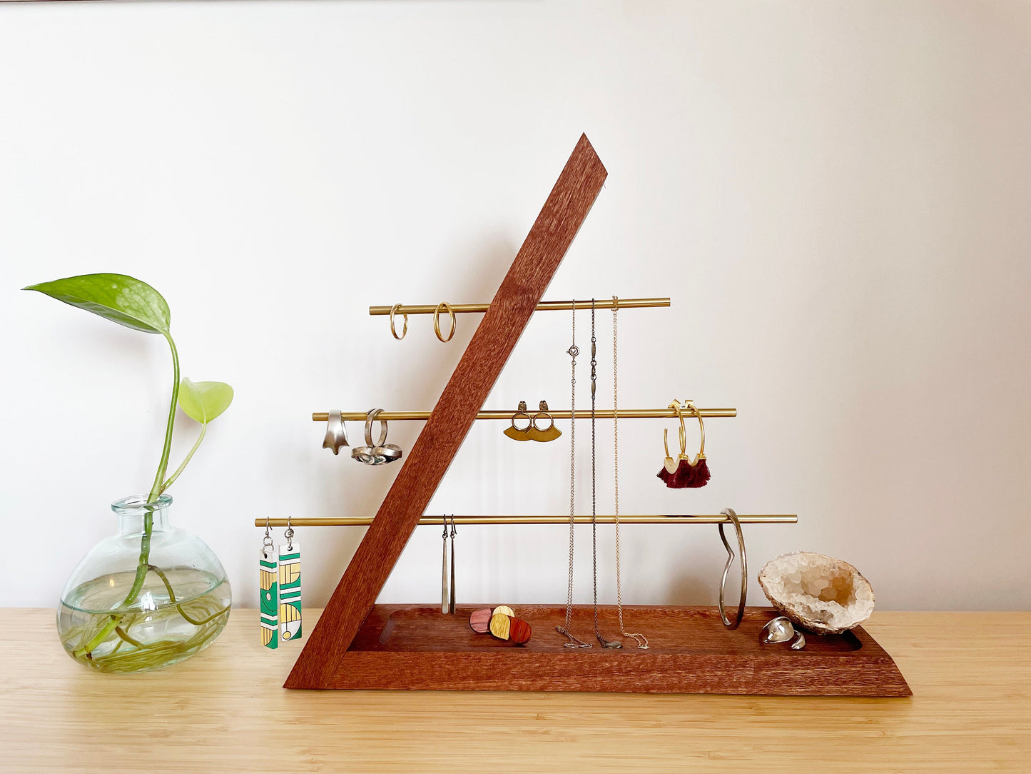 Hardwood Jewelry Organizer stand