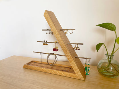 Hardwood Jewelry Organizer stand