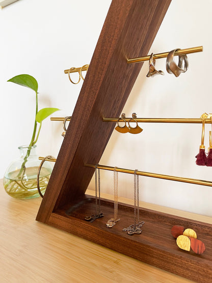 Hardwood Jewelry Organizer stand
