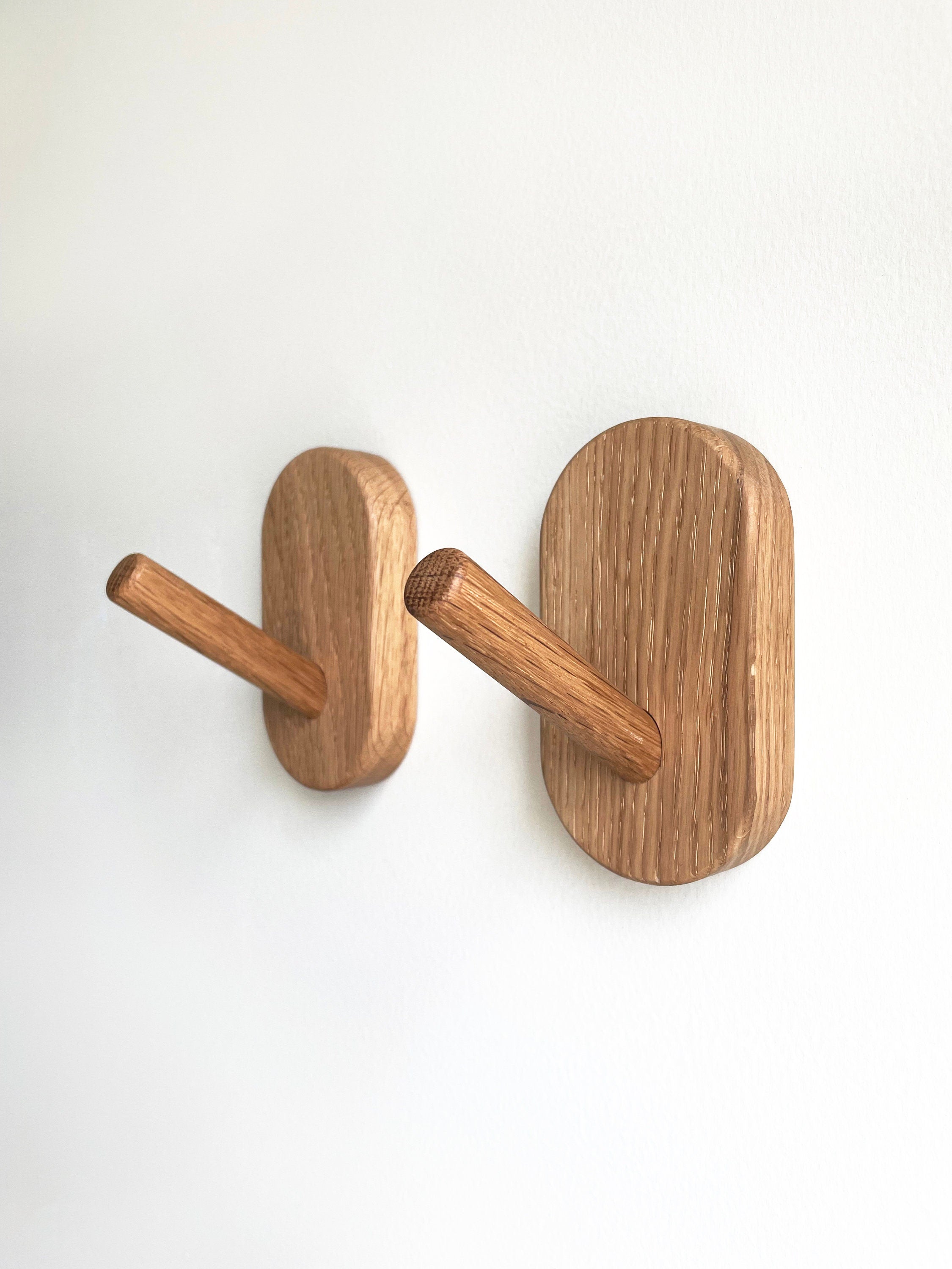 Mid-Century Modern Inspired Hardwood Wall Hooks – FigureGrain