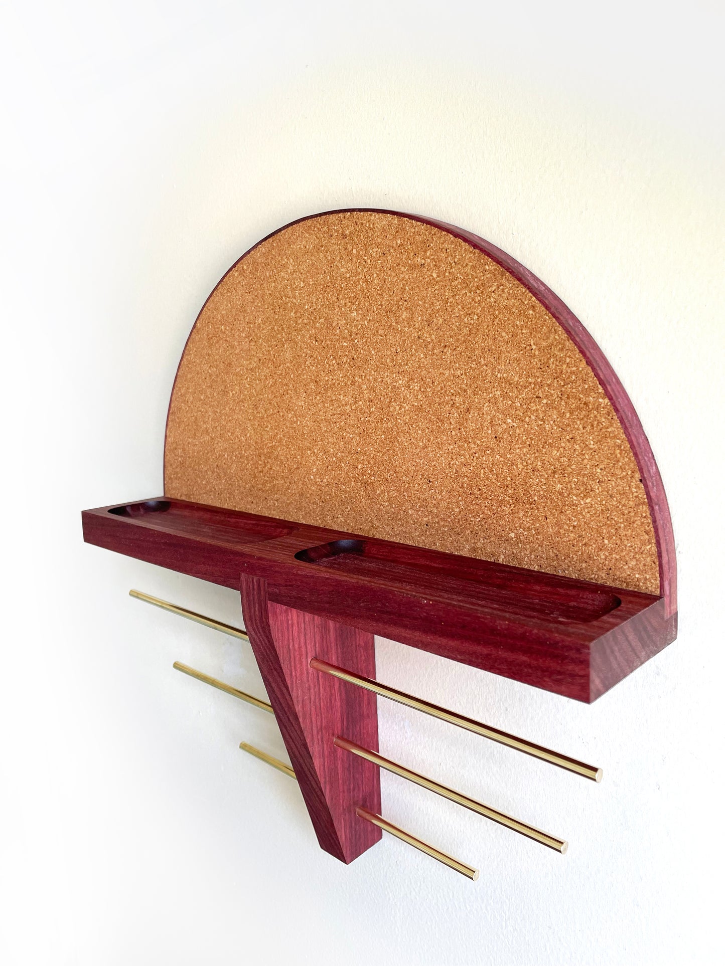 Purpleheart Wood Jewelry Organizer