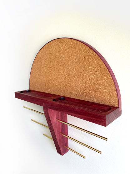 Purpleheart Wood Jewelry Organizer